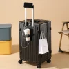 valise de grande capacité 30/32 pouces, cadre en aluminium épais, solide et durable, boîtier de chariot à bagages, valise à main de 20 à 28 pouces