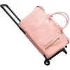 Sacs à vêtements avec roulettes, sac polochon de transport pour valise à vêtements de voyage pour costume habillé, sac de vol transversible à roulettes pour week-end