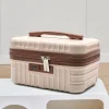 mini valise de voyage de 14 pouces, boîte à cosmétiques rétro légère, organisateur de bagages à main portables, étui de maquillage, petite boîte à mot de passe