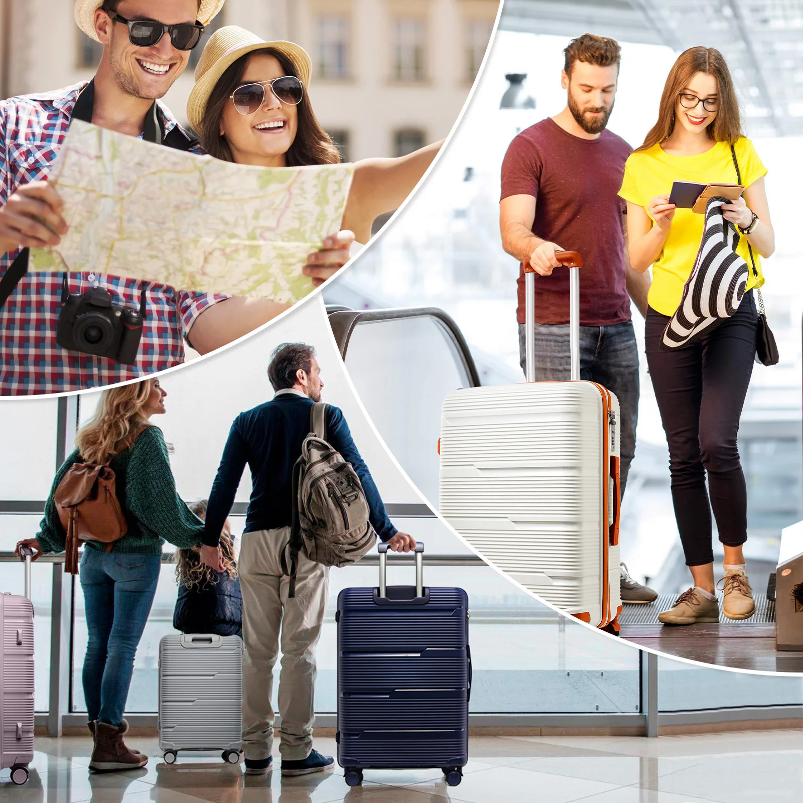 2024 nouveau design valise de voyage roulante, femmes hommes continuer boîtier de chariot de voyage 20 pouces, valise de bagage de cabine d'embarquement 24 28''