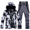 vêtements de combinaison de neige pour hommes et femmes, pantalons imperméables à bretelles d'hiver, salopette de ski et de snowboard, veste et pantalon d'hiver glacé