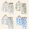 ensembles pour enfants coton enfants vêtements à manches longues/courtes maison vêtements de nuit vêtements pour enfants garçon fille automne hiver hauts pantalons costumes