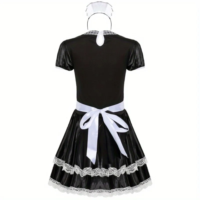 costume de femme de chambre noir pour jeu de rôle! disponible en tailles m xl idéal pour les vêtements et accessoires de déguisement de jeu et de cosplay