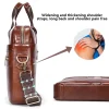 valise d'affaires en cuir de vachette brillant pour hommes, étuis à bombes, sac à main de grande capacité, sacs initiés, sac pour ordinateur portable cadeau, a2g053