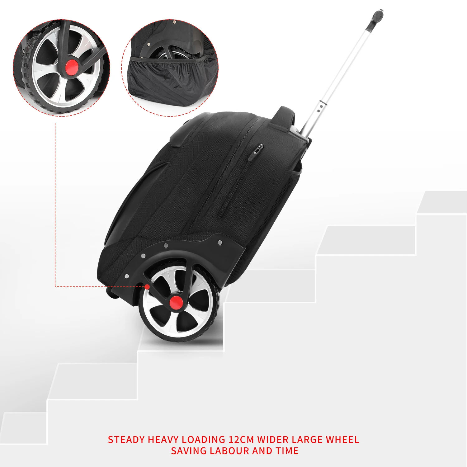 sac à dos à bagages roulants de 20 pouces avec roulettes, valises de voyage, sacs à roulettes de grande capacité, sac à dos multifonctionnel pour ordinateur portable