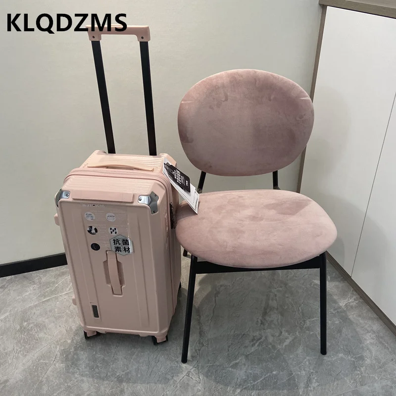 klqdzms valise grande capacité abs + boîtier de chariot pc essentiels de voyage en famille bagages roulants à roulettes unisexe de haute qualité