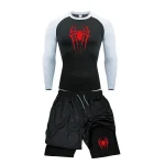 Combinaison de Compression hommes t-shirts + pantalons Fitness boxe Muay Thai Shorts vêtements hommes Rashguard Jiu Jitsu ensembles de gymnastique maillots Bjj Boxeo