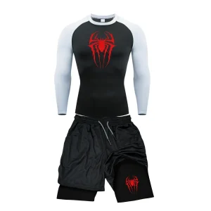 Combinaison de Compression hommes t-shirts + pantalons Fitness boxe Muay Thai Shorts vêtements hommes Rashguard Jiu Jitsu ensembles de gymnastique maillots Bjj Boxeo