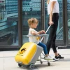 Valises de voyage multifonctionnelles pour enfants, bagages à roulettes paresseux pour garçons et filles, chariot de dessin animé pour bébé, sac cadeau
