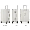 valise multifonction frein roue bagages avec chargement usb cadre en aluminium valise cabine de voyage mâle et femelle transporteur 28 pouces