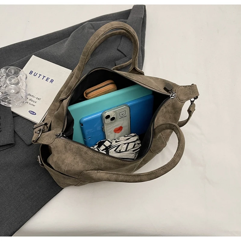 sacs à main en cuir pu pour femmes, design rétro, initié, tendance de la mode, grand sac à ati elles, fourre tout à bandoulière