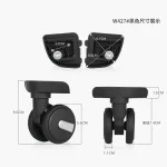 W427 valise roue universelle rouleau tirer tige boîte à bagages boîtier de chariot bagages de voyage roulettes pivotantes remplacement silencieux