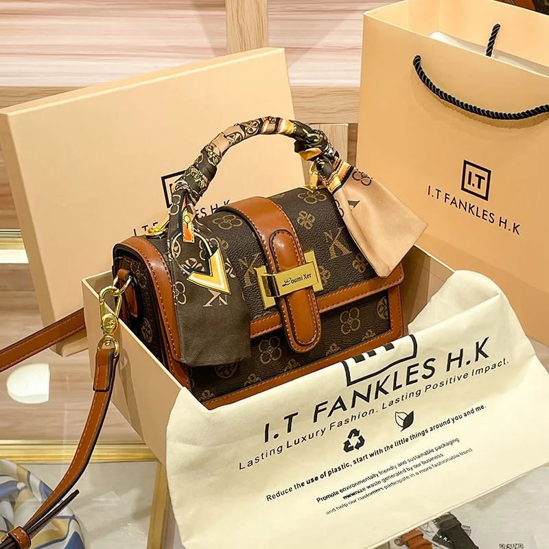 sac à main de marque pour femmes, sac à bandoulière de styliste, petit sac carré à la mode et haut de gamme, nouvelle collection automne et hiver 2025