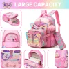 nouveau sac à dos pour enfants à la mode et mignon de grande capacité et léger avec sac à déjeuner trousse à crayons adaptée à l'école