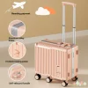 bagage à cadre en aluminium pour enfants ride on : valise à roulettes de 20 pouces avec serrure à combinaison pour garçons et filles