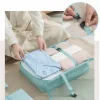 7 pièces/ensemble grande capacité organisateur de voyage sacs de rangement valise pliante étanche cubes d'emballage ensemble étuis portables