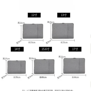 Étui pour ordinateur portable 12 13 14 15.6 17 pouces, pochette de transport, résistant aux chocs, résistant à l&rsquo;eau, léger, Durable, ajustement universel