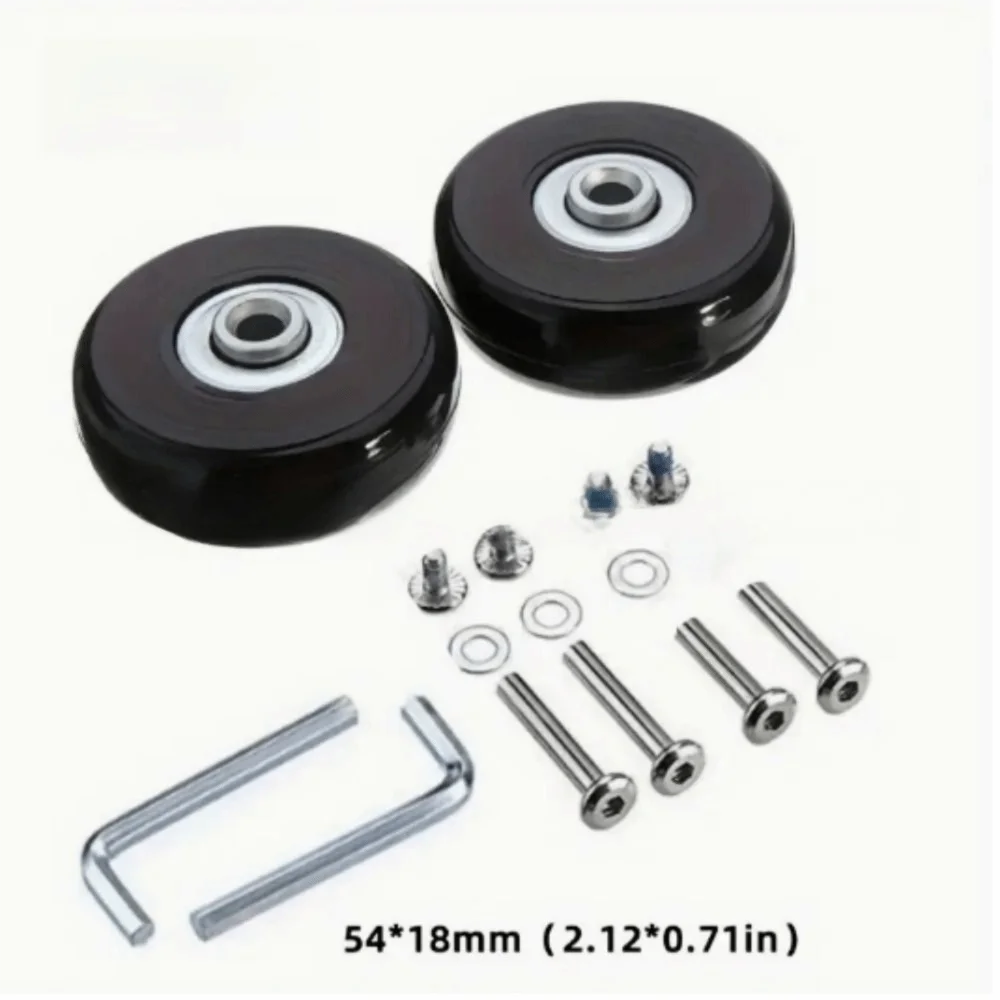 roulettes silencieuses pour bagages de voyage, 40 70mm, résistantes à l'usure, kit de réparation de valise à roulettes silencieux, installation facile et flexible