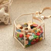 panier de rangement transparent pour jouets d'enfants, sac de rangement pour jouets de grande taille, panier de rangement multifonctionnel domestique de grande capacité