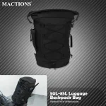 Sac à dos de bagage pour moto 50L-85L, sac de dossier avec sangles, sac de support arrière extensible universel pour la plupart des motos