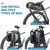 porte bagages de vélo en alliage d'aluminium, grande capacité de 10l, sac de voyage étanche pour siège arrière de vélo, emballage de vélo