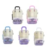 boîte de rangement 7.5x5cm, mini boîtier transparent en forme de valise avec poignée, bijoux décoratifs en plastique, bonbons miniatures pour la maison et le bureau