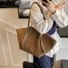 sac à mains femme de luxe sacs fourre tout sacs fourre tout à bandoulière de marque pour femmes, en cuir pu souple 2 en 1, grande capacité, ensemble fourre tout de shopping, sacs à main de luxe de styliste 2025