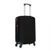 housse de valise tête de chat mignon, étui de bagage élastique animal abstrait de vacances, protection de voyage