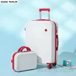 Valise de voyage à roulettes pour femme, ensemble de bagages à roulettes, sac de cabine à main pour fille et étudiant, mode, 20 po, 22 po, 24/26 po
