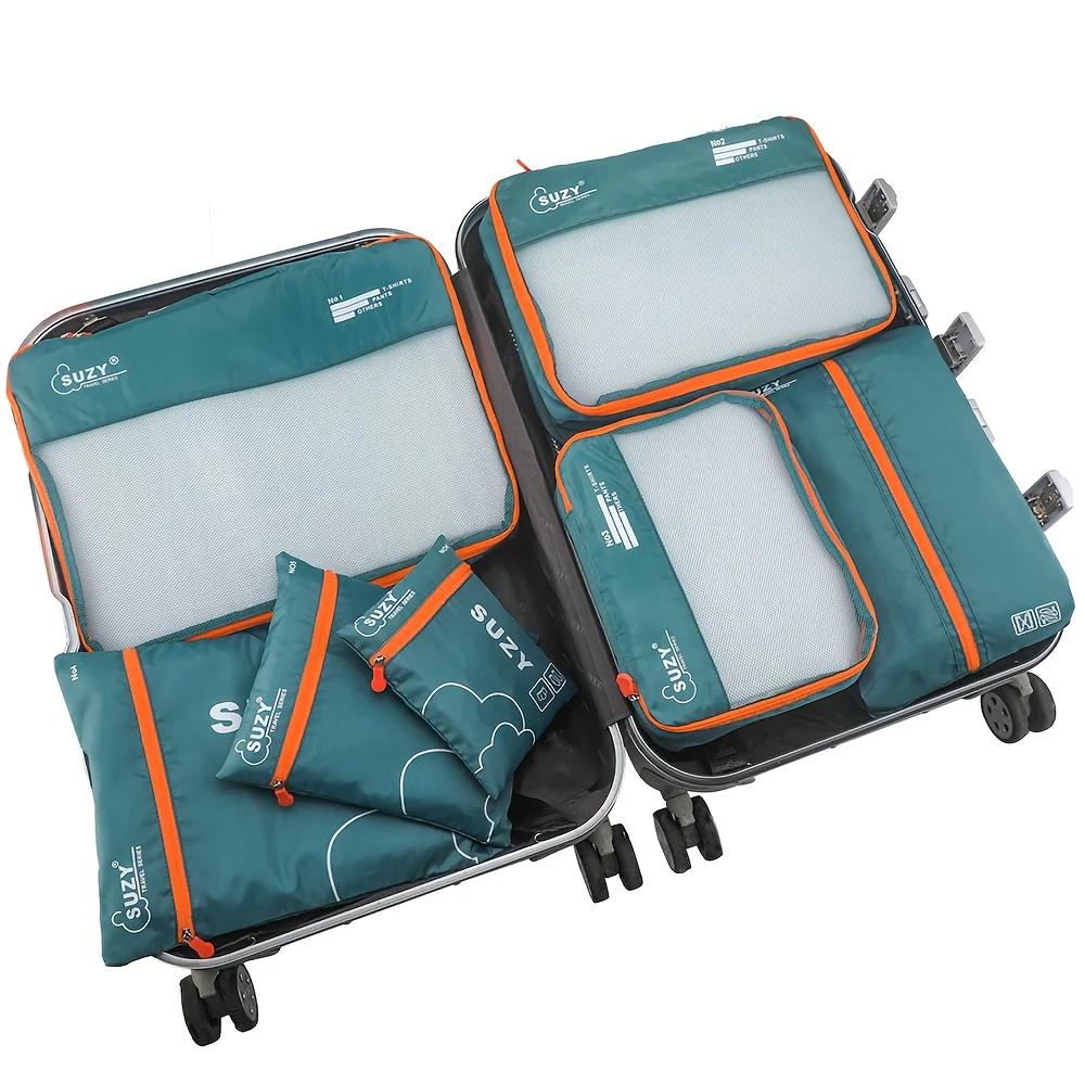 Sac de rangement de voyage, ensemble de 7 pièces, valise Portable, sac d’organisation, sac de rangement pour vêtements Sac de rangement de voyage, ensemble de 7 pièces, valise Portable, sac d’organisation, sac de rangement pour vêtements