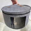 boîte de rangement de grande capacité avec couvercle à fermeture éclair, seau de rangement multifonction pour chapeaux et vêtements, étui de voyage, bacs de rangement