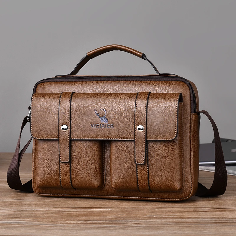 sac à bandoulière de luxe pour hommes, cadeau pour mari, en cuir, vintage, messager d'affaires, fourre tout de styliste, petit sac à main pour hommes