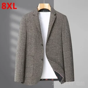 Veste de costume pour hommes, taille Extra-large, printemps-automne, business, grande taille, ample, hauts décontractés, blazer pour hommes 8XL 7XL 6XL