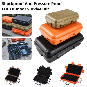 Boîte de survie scellée étanche en plastique, taille S/L/XXL, conteneur de Camping, boîte de rangement de voyage en plein air