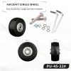roue de remplacement pour valise noire, boîte de chariot, diamètre extérieur 40/50mm, universelle avec vis, accessoires de bagages