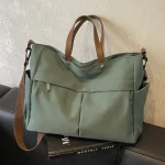 Sac à main élégant en Nylon, poches multiples, grande capacité, fourre-tout pour femmes, sac à bandoulière léger et décontracté, Shopping quotidien