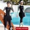 maillot de bain grande taille pour femme, nouveau style, micro gros mm, protection solaire, ensemble trois pièces, manches longues, pantalon long, sous marin s, 2025