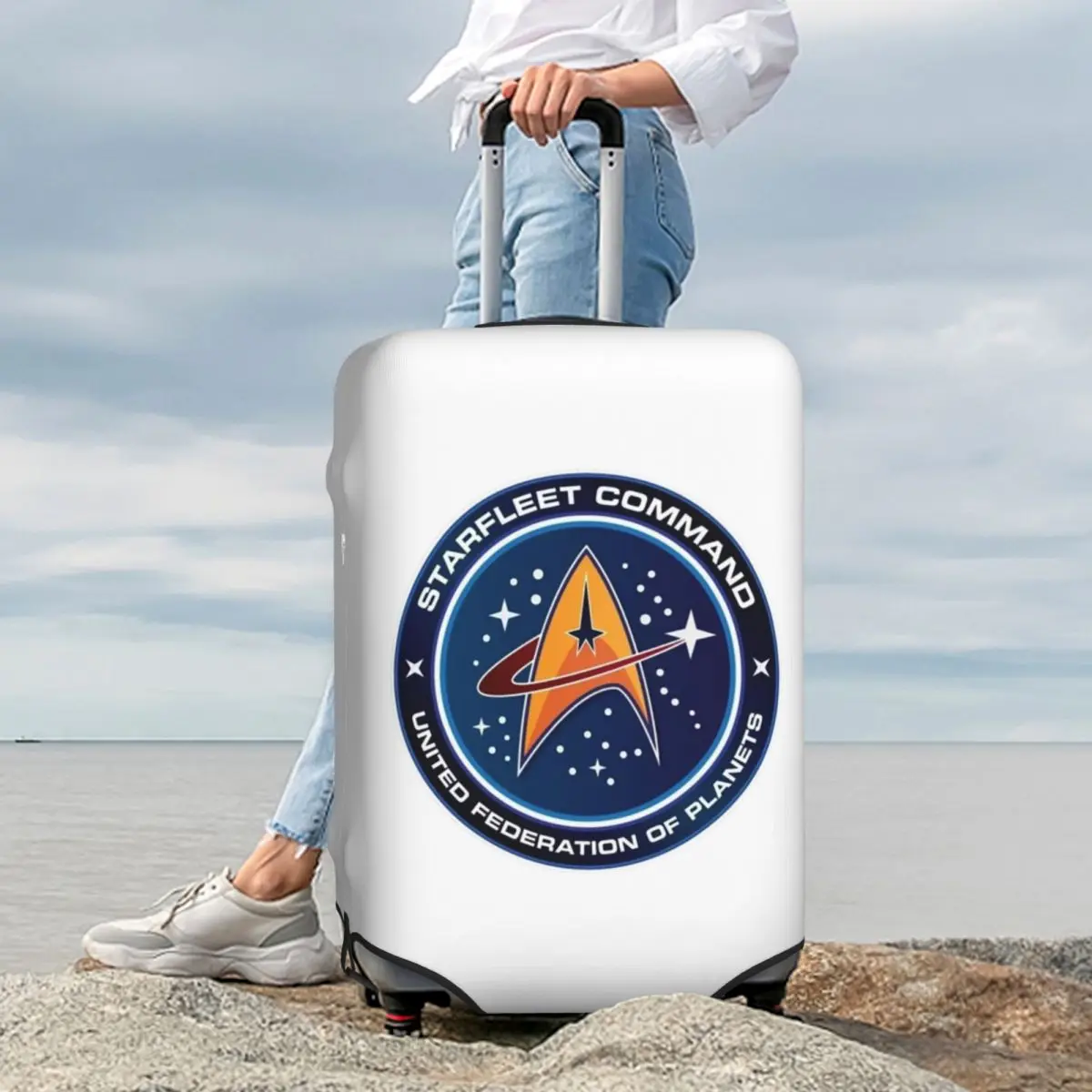 star treks science fiction série tv housse de valise protection élastique voyage bagages protecteur couvre pour 18 32 pouces