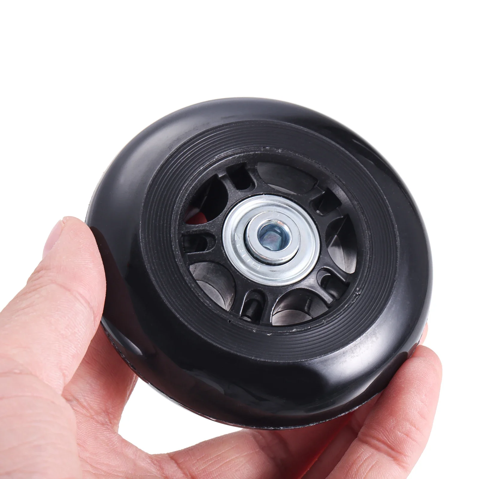 2 kits de roues pivotantes pour valise, essieux en caoutchouc et acier, remplacement de roue à bagages, anti bruit durable avec outils 68/75/78mm x 24mm, installation facile