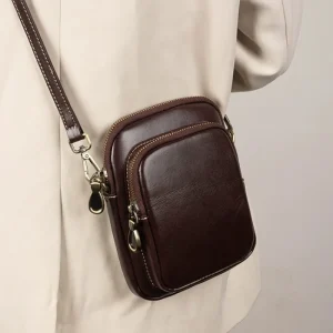 Sac à main en cuir véritable pour femme, petit sac tendance, cuir de vachette tanné végétal simple, sac pour téléphone portable, sac à bandoulière initié, 2024 Sac à main en cuir véritable pour femme, petit sac tendance, cuir de vachette tanné végétal simple, sac pour téléphone portable, sac à bandoulière initié, 2024