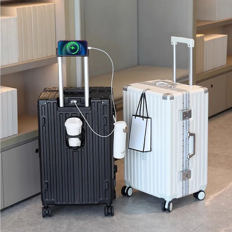 valise de grande capacité 30 pouces, robuste et durable abs + pc, bagages roulants, cadre en aluminium, boîtier de chariot de cabine, boîte d'embarquement de 20 pouces