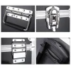 boîte à outils portable avec roues en aluminium, valise d'évaluation, grande mallette de vol rigide, outils de rangement, boîtes de transport professionnelles