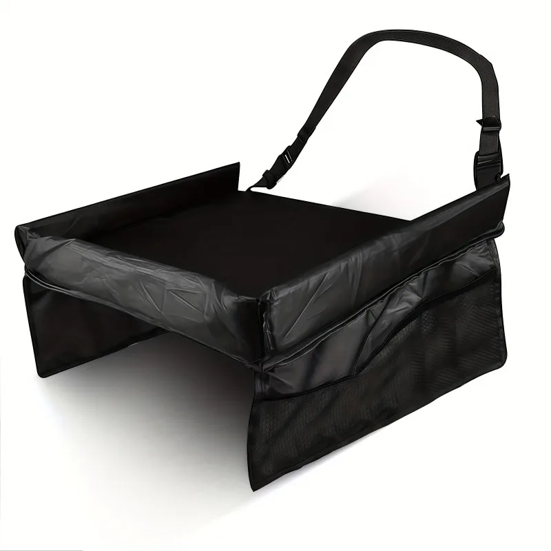 plateau de voyage pliable et extensible pour siège de voiture, avec plusieurs poches de rangement, design léger et mural pour avion et voiture