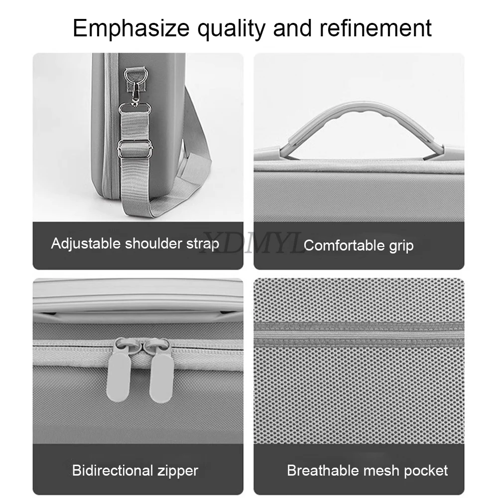 sac à bandoulière simple portable pour dji air 3/air 3s rc 2/rc n2/rc n3, sac à bandoulière à coque rigide, valise, accessoires de drone