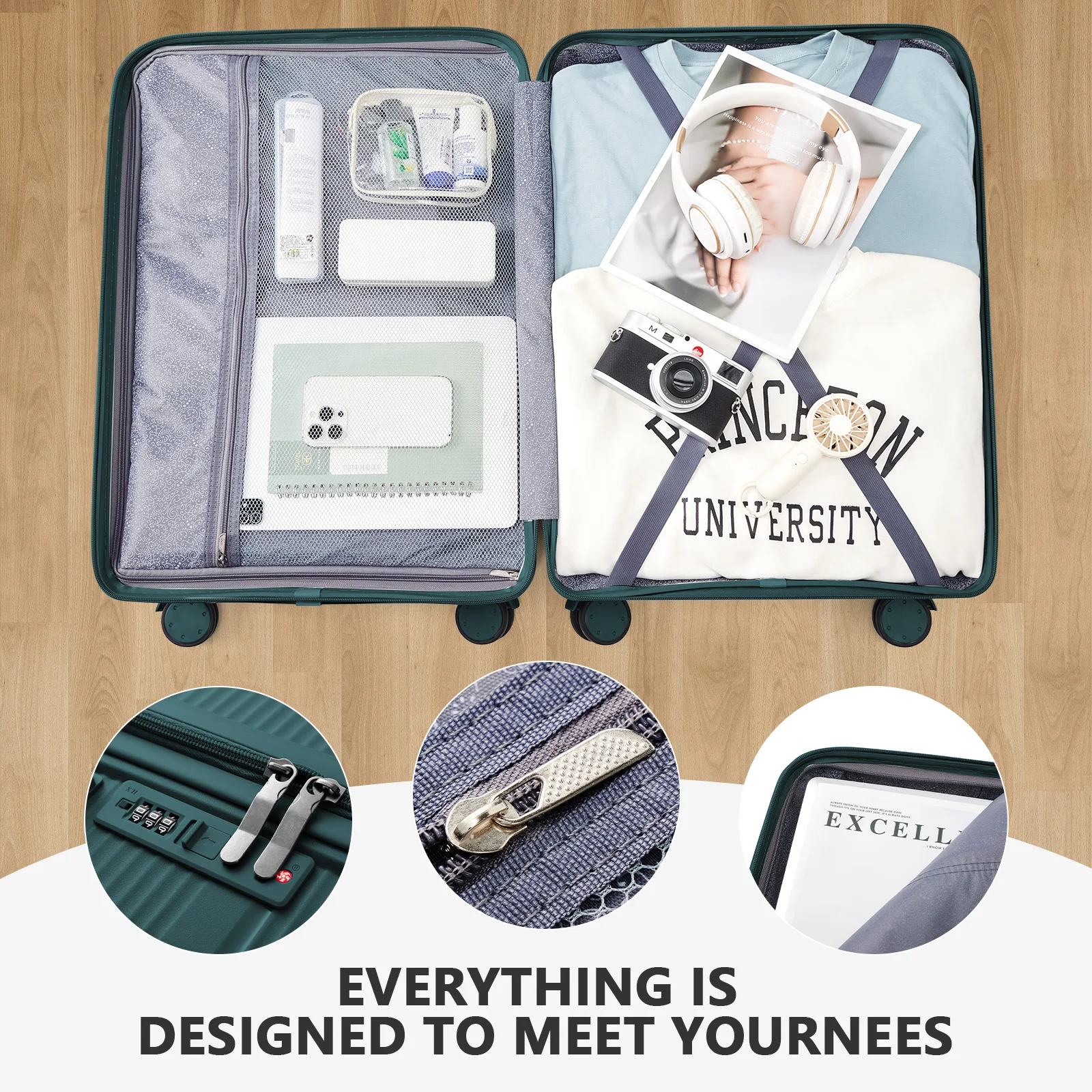 2024 nouveau design valise de voyage roulante, femmes hommes continuer boîtier de chariot de voyage 20 pouces, valise de bagage de cabine d'embarquement 24 28''