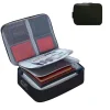 organisateur de documents porte documents 3 couches porte documents hommes femmes sac couverture sac à main passeport maison coffre fort fonctionnel fichier mallette de rangement