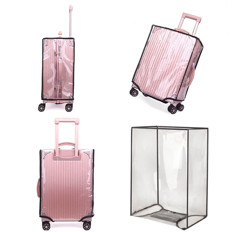 protecteur de couverture de valise en pvc de 18 à 30 pouces, housse de bagage transparente, valise à roulettes étanche, manchon anti poussière, accessoire de voyage