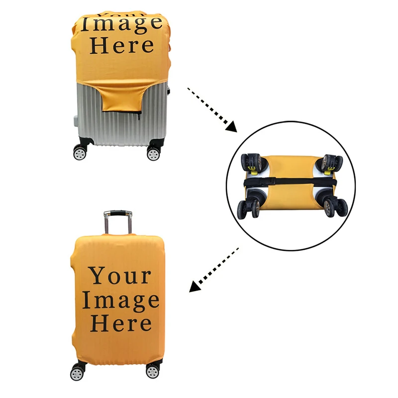 housse de valise de voyage pour avion go, carte d'avion, boîtier de chariot élastique de voyage, housse de protection anti poussière pour bagages, cadeau