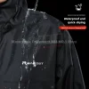manteau imperméable grande taille 6xl, pantalon de pluie, costume d'été pour hommes et femmes, respirant, corps complet, résistant à la pluie, vêtements imperméables fendus
