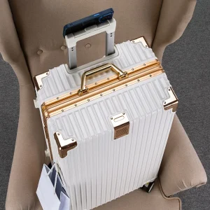 Porte-bagages de voyage pour femmes, valise de grande capacité de 20/30 pouces, cadre en aluminium, roue universelle muette, mot de passe, boîtier de chariot